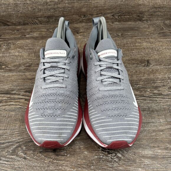 Nike InfinityRN 4 ReactX Running Shoes Women's 7.5 Gray Red White FJ1222-013 - Picture 4 of 9